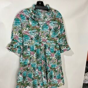 palm tree beach pearls and camo dress